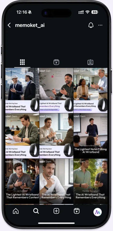 
Memoket app screen — ask AI
